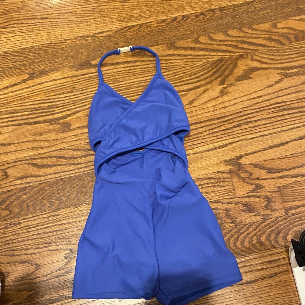 Blue Wrap Romper